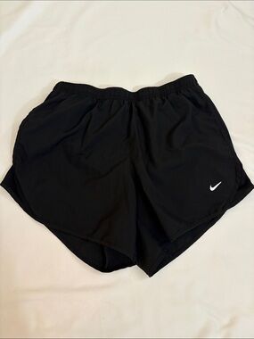 Nike Black Kids Athletic Shorts with White Swoosh